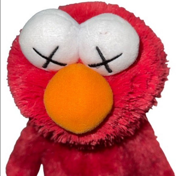 KAWS Uniqlo Sesame Street ELMO Plush Doll Dead Stock Limited Edition NWT - Picture 2 of 6